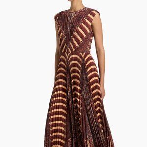 NWT ULLA JOHNSON Violeta Midi Dress in Topaz XS $1,100